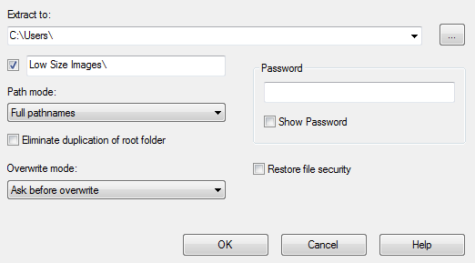 7zip password protect files
