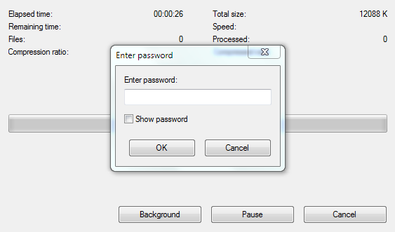 7-Zip password protected