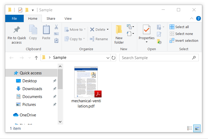 how to show pdf thumbnails in windows 10