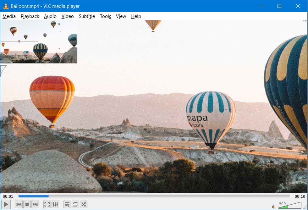VLC Interactive Zoom In
