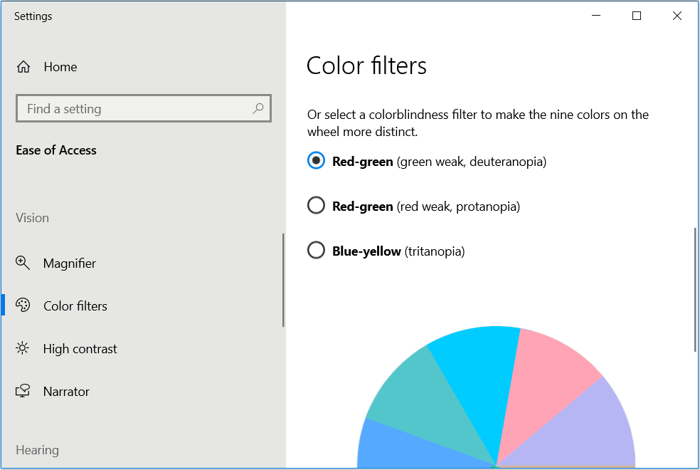 Make colors easier to see with Color Blindness filters in Windows 10