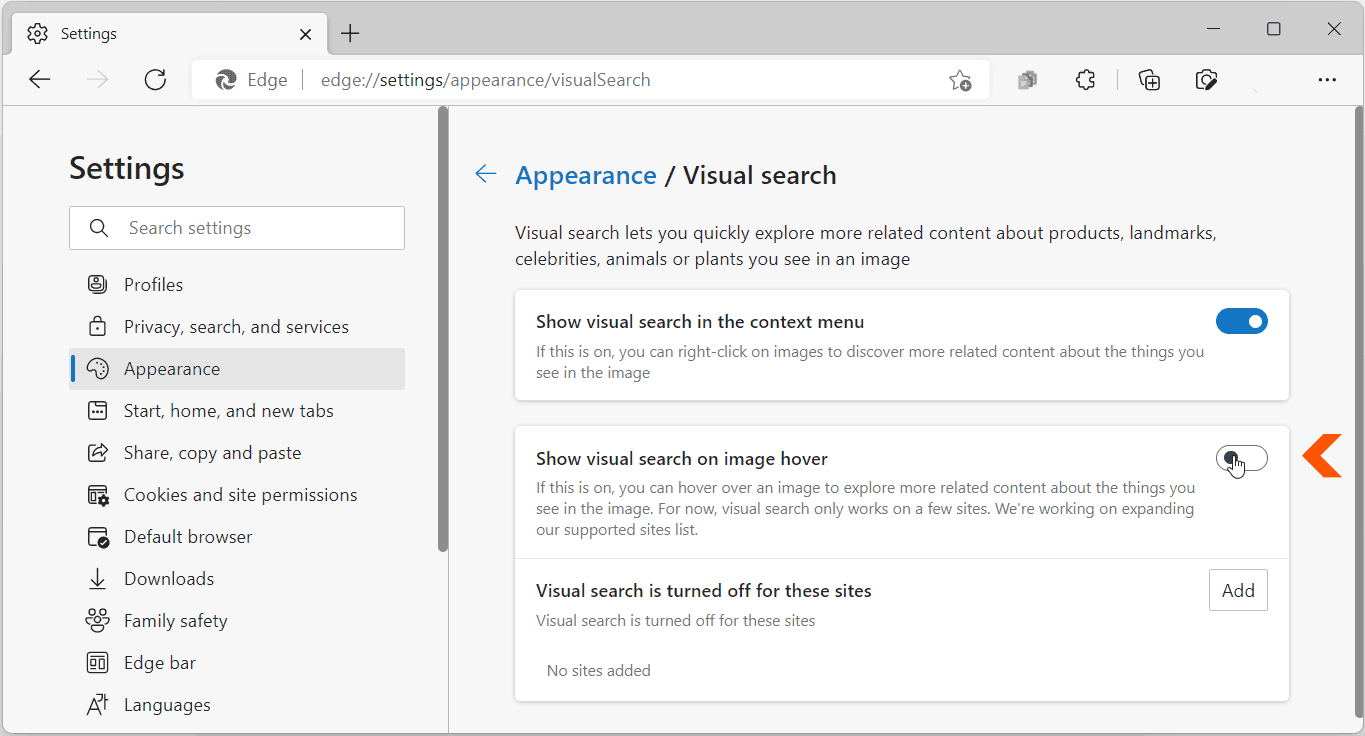 Enable Or Disable Visual Search Hover Menu In Microsoft Edge Tutorial Sexiezpix Web Porn